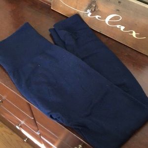 Navy fleece lined leggings